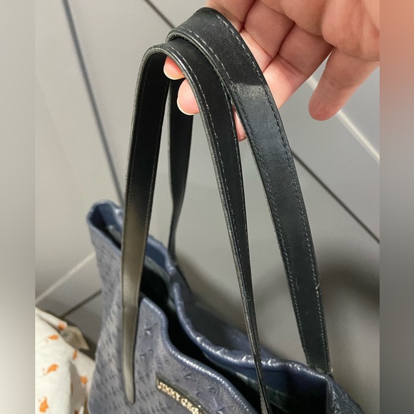 Jimmy Choo Pimlico Star Studs Navy Leather Tote Bag - Picture 2 of 12